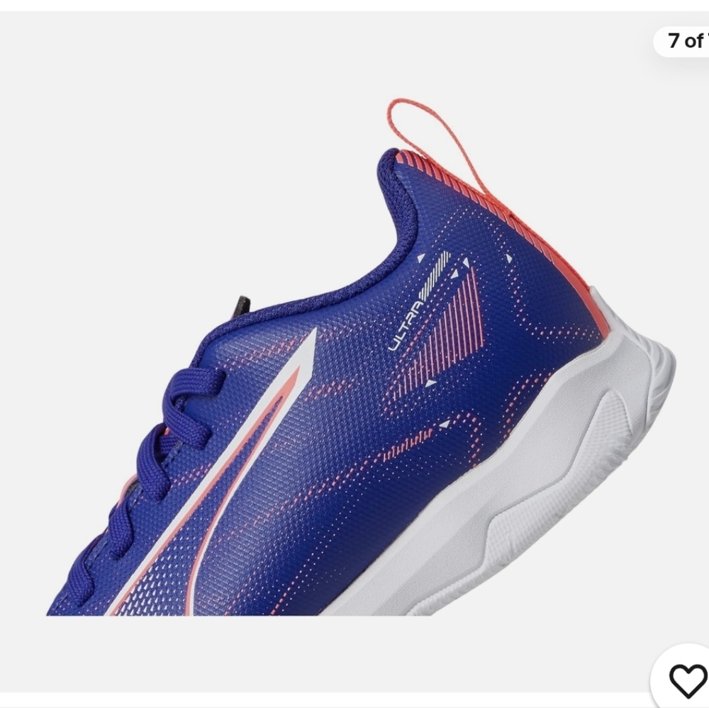 PUMA Kids Ultra 5 Play It Jr lapis lazuli/puma white Indoor Training Shoes Sz 1 - Picture 7 of 12